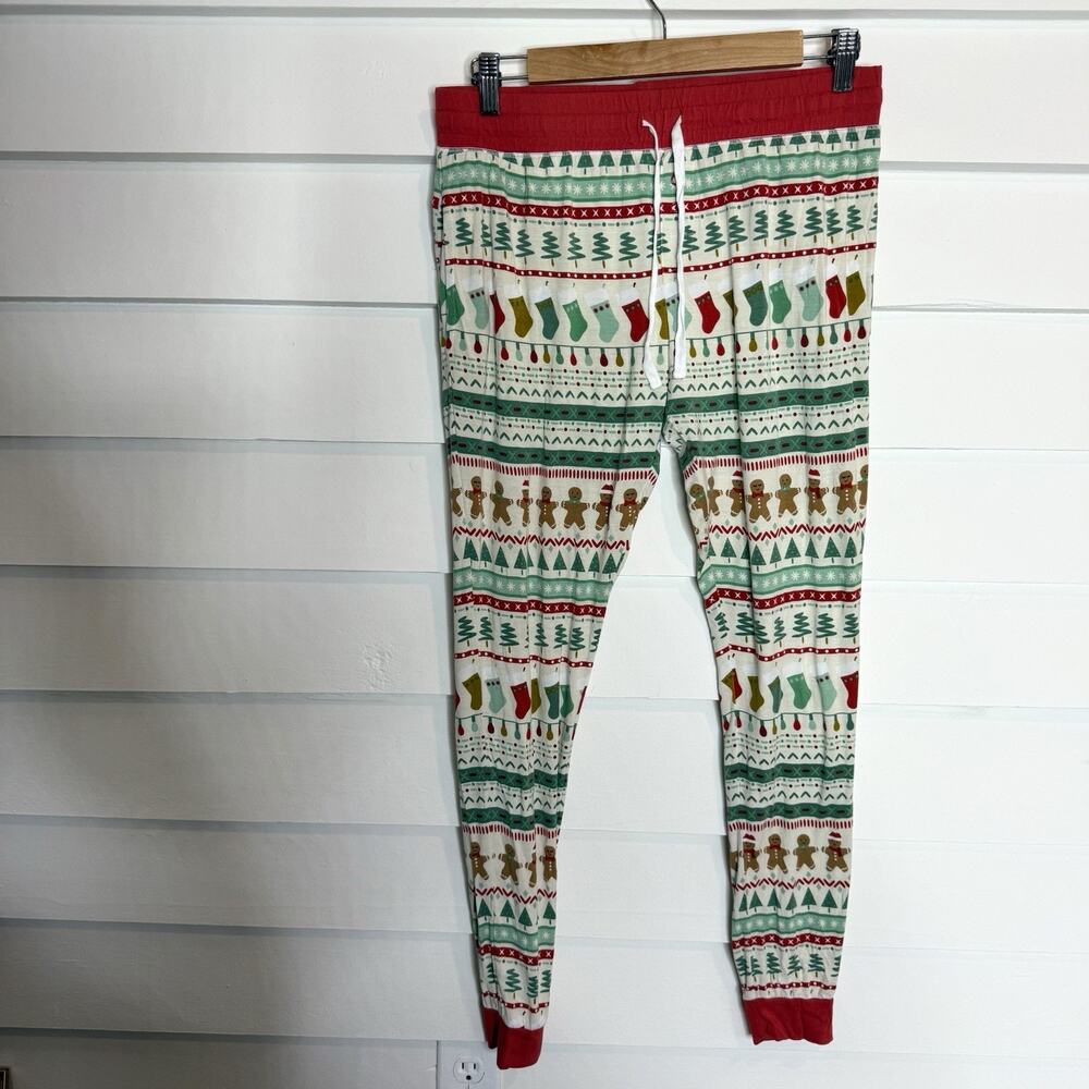 Little Sleepies Gingerbread Fair Isle Christmas Holiday Bamboo Pajama Pants